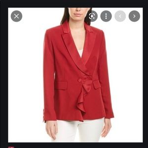 NWT Laundry Ruffle Red Tuxedo Jacket